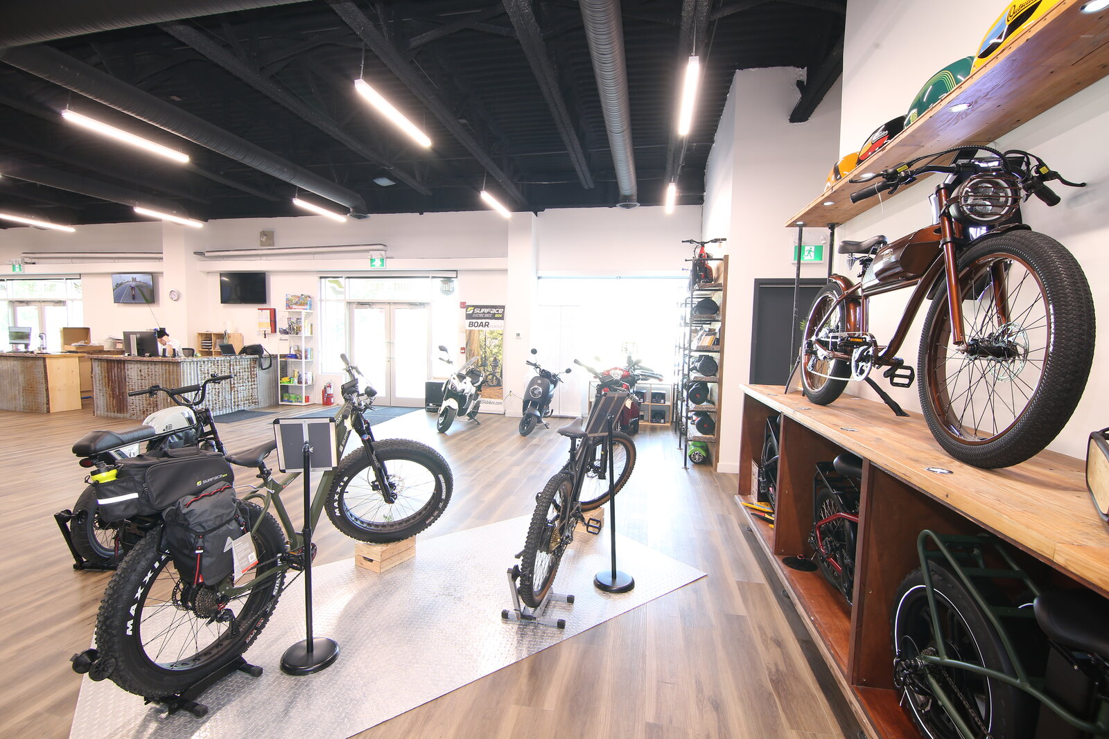 Bikes on display